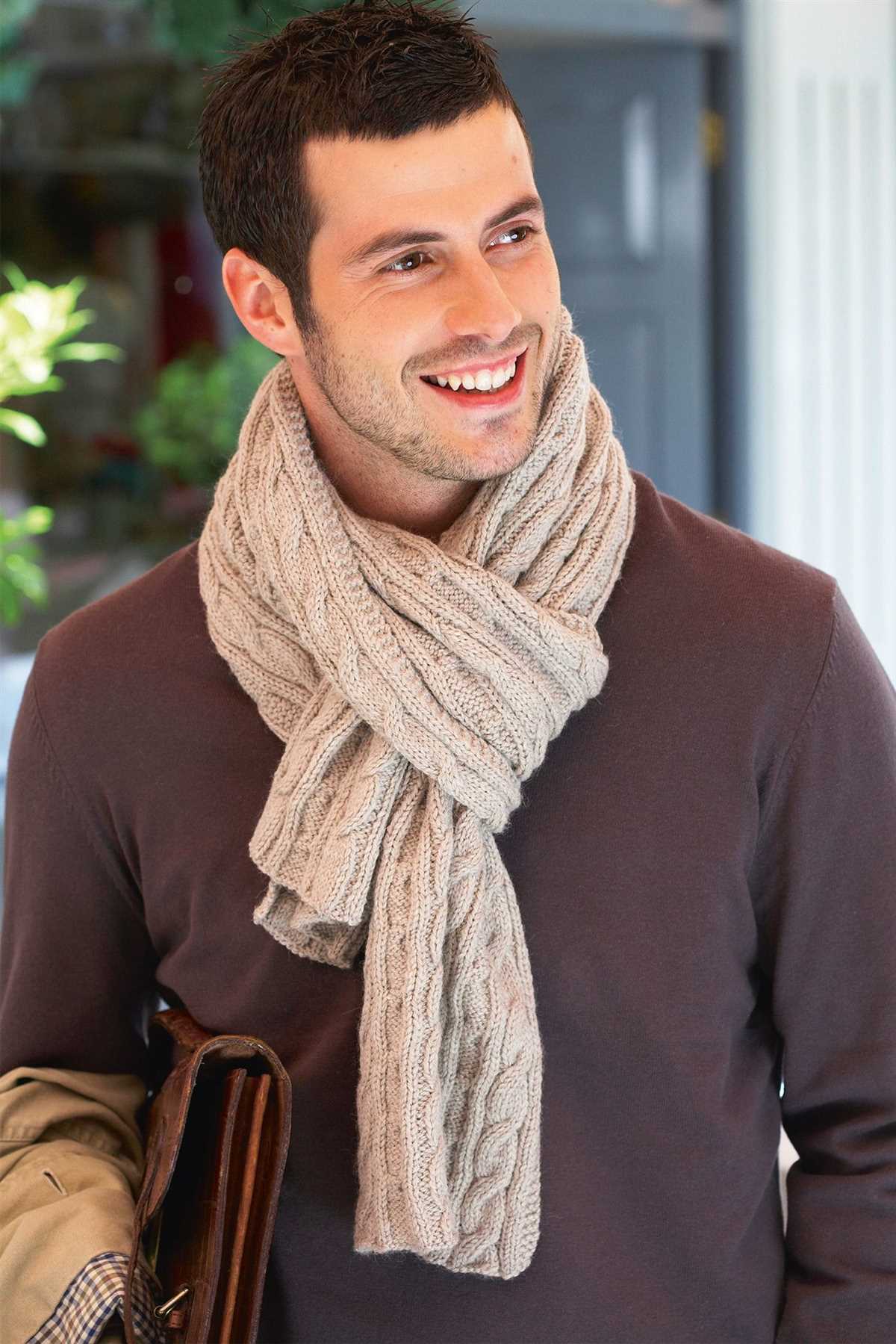 Stylish Knitting Patterns for Men's Scarves Knitting patterns scarf male