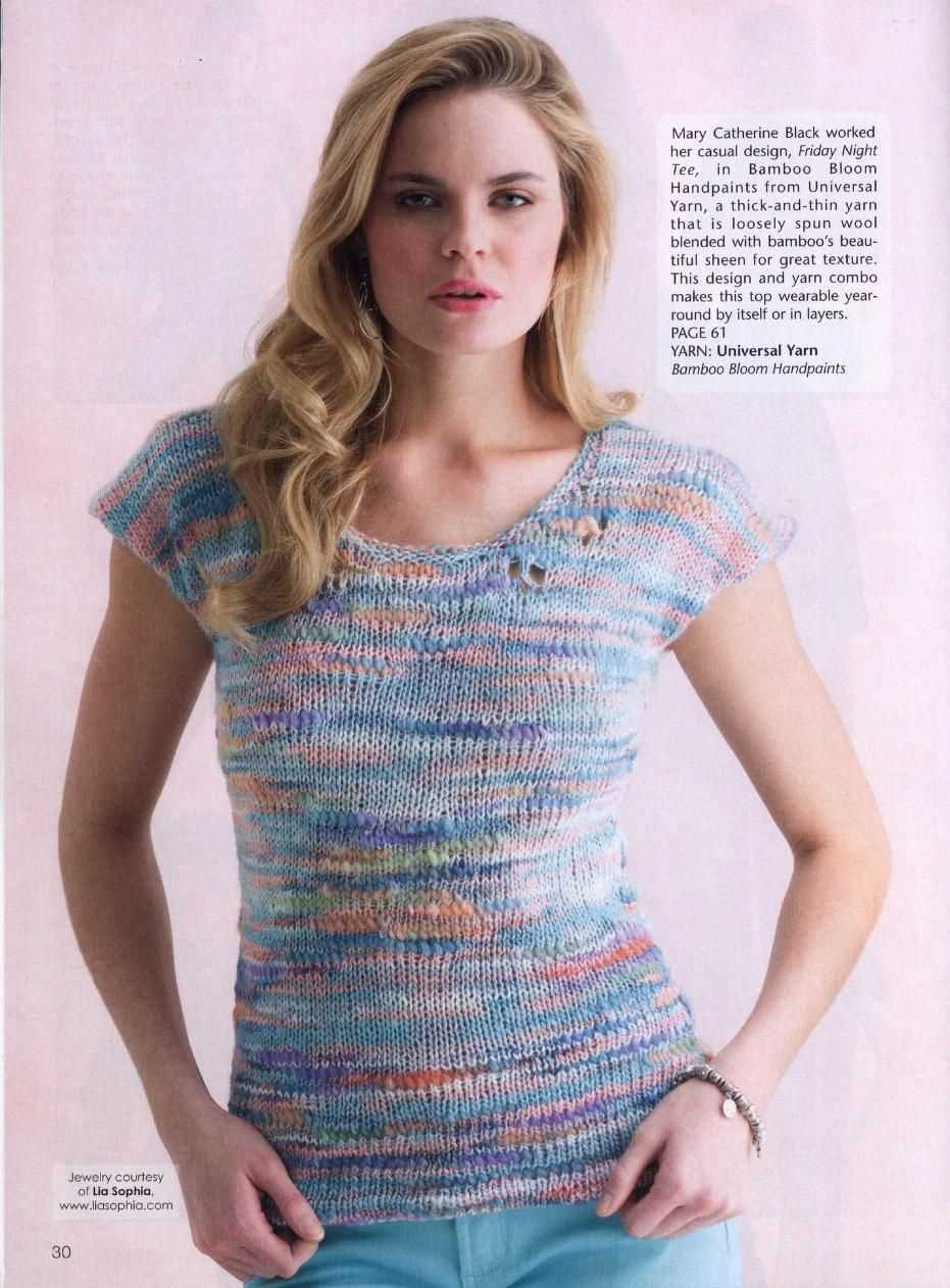 Knitting patterns using bamboo yarn