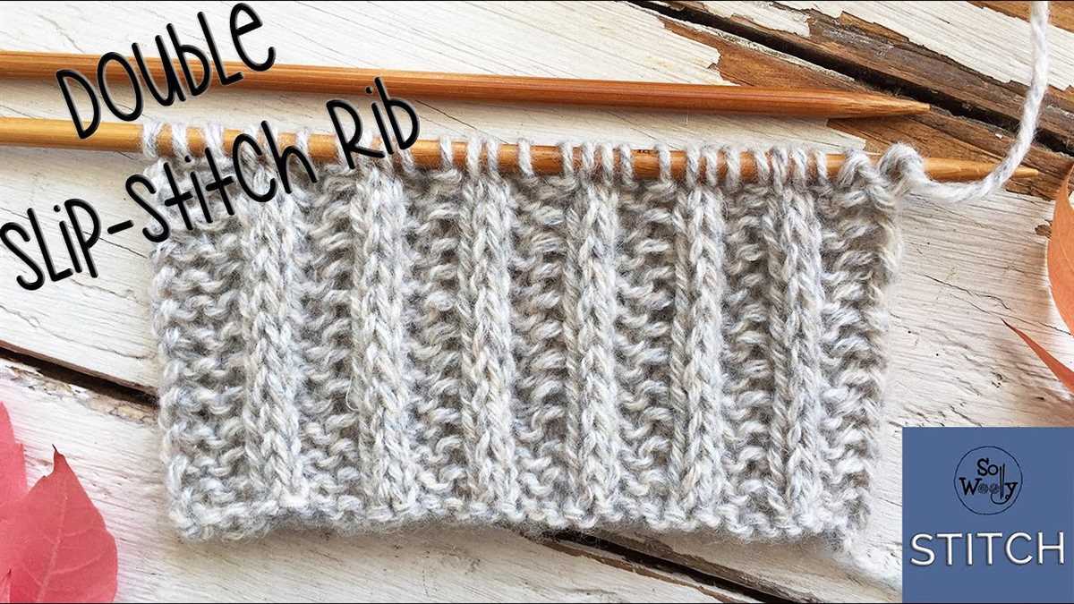Knitting rib patterns scarf