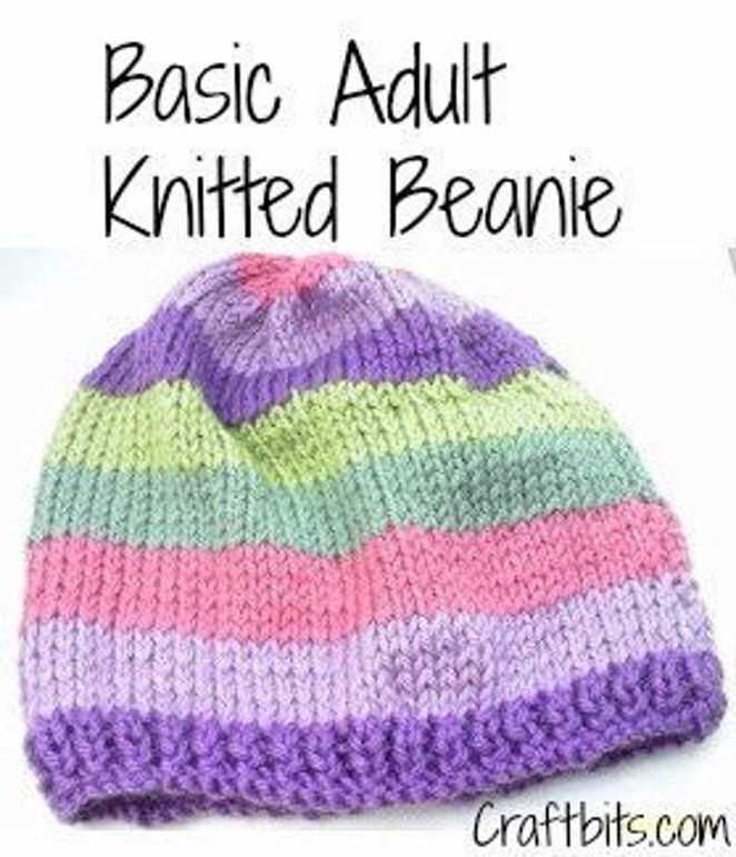 Knitting a beanie with straight needles pattern