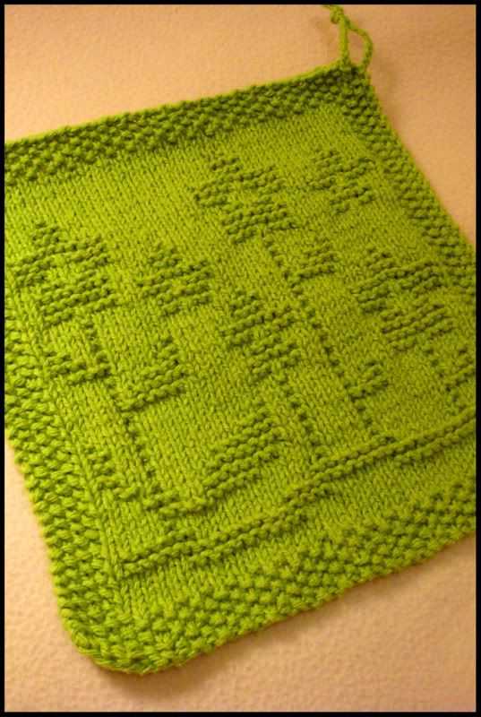 Knitting dishcloth pattern free