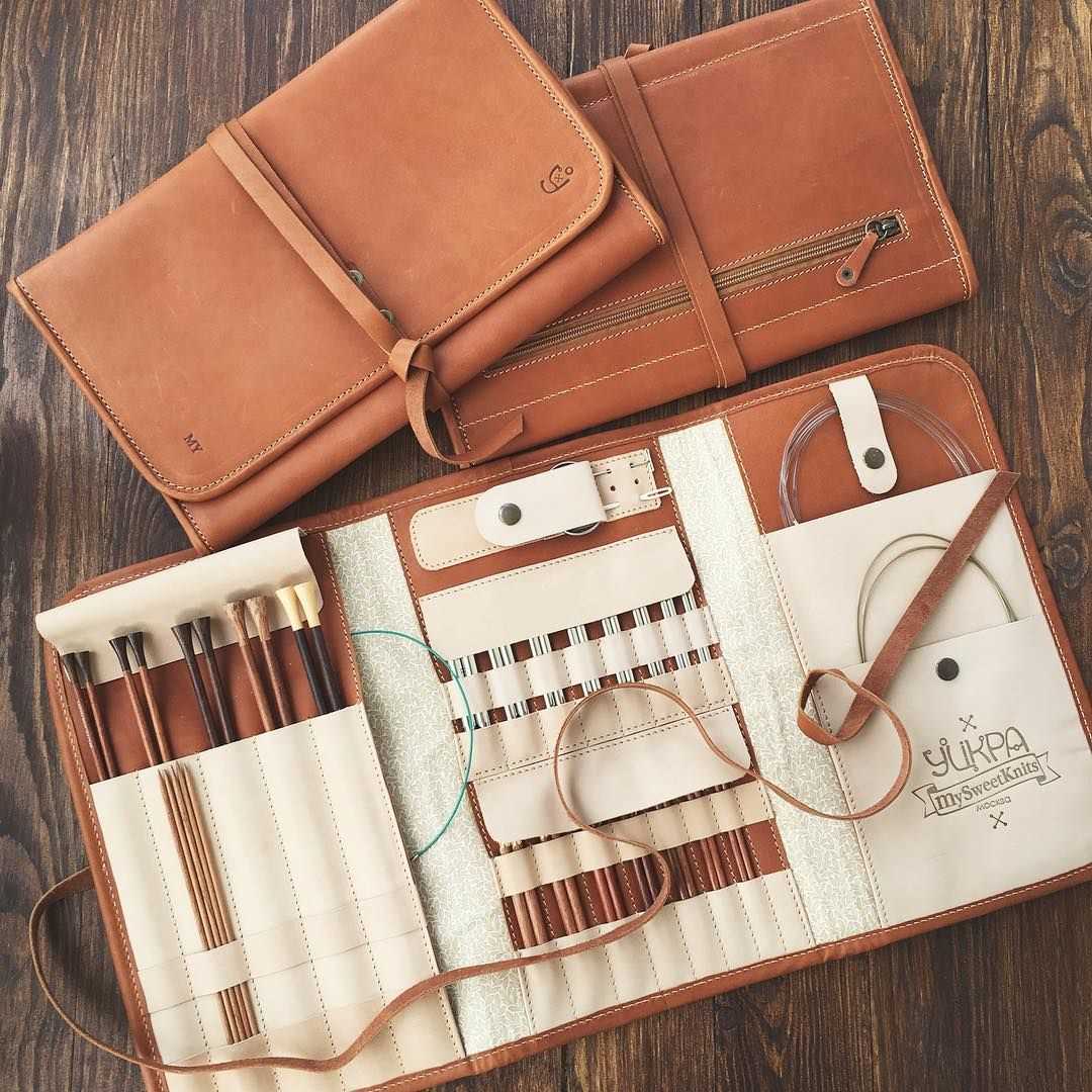 Knitting needle roll case pattern