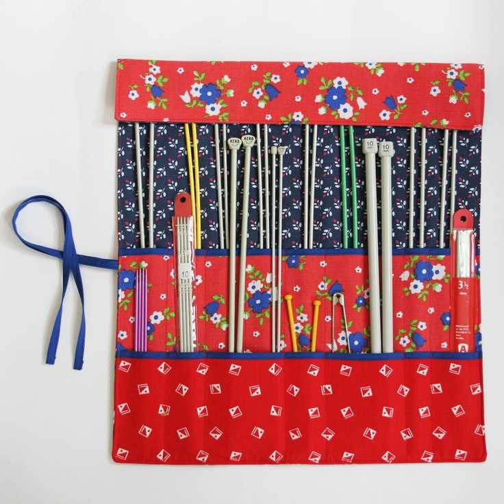 Knitting needle roll case pattern