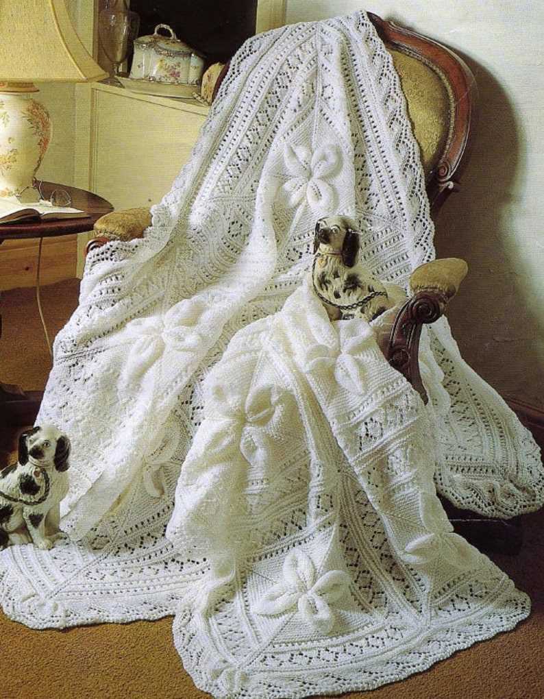 Knitting pattern for a cot blanket