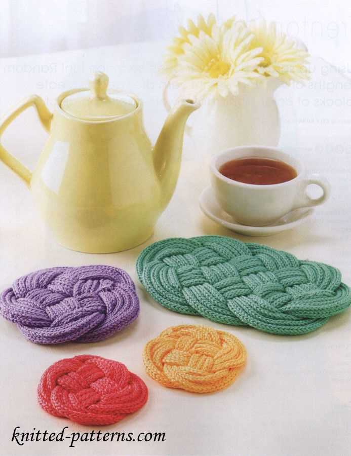 Knitting pattern for coasters