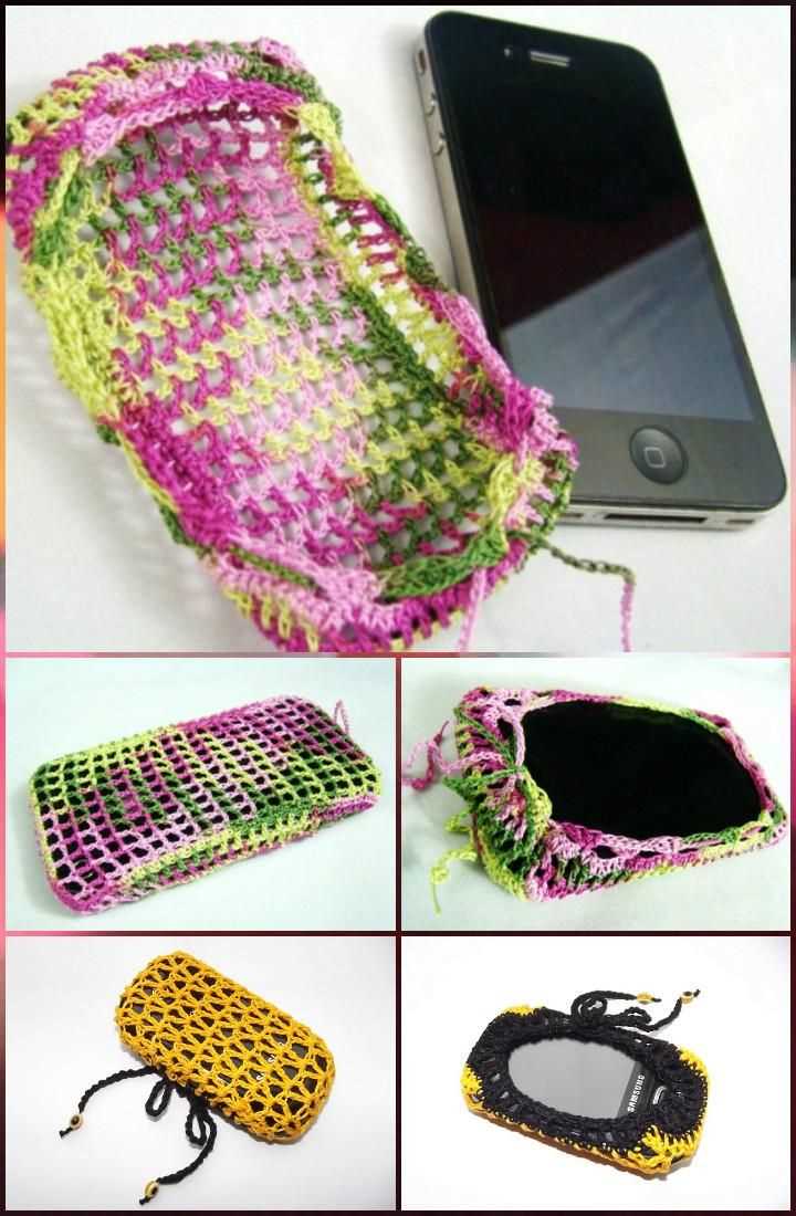 Knitting pattern for mobile phone case