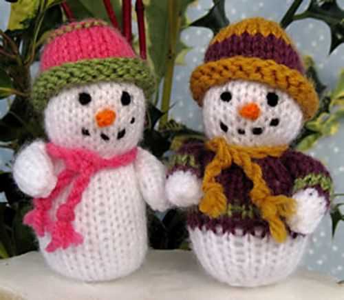Knitting pattern for snowman