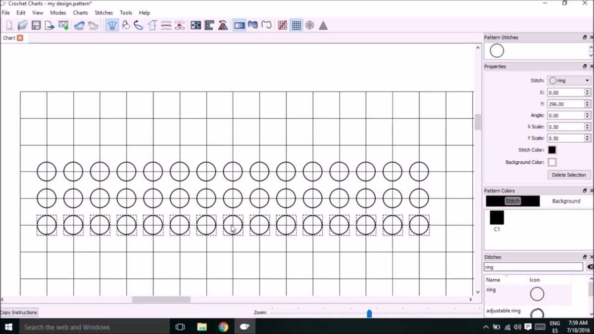 Knitting pattern generator software