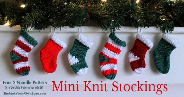 Knitting pattern mini christmas stocking