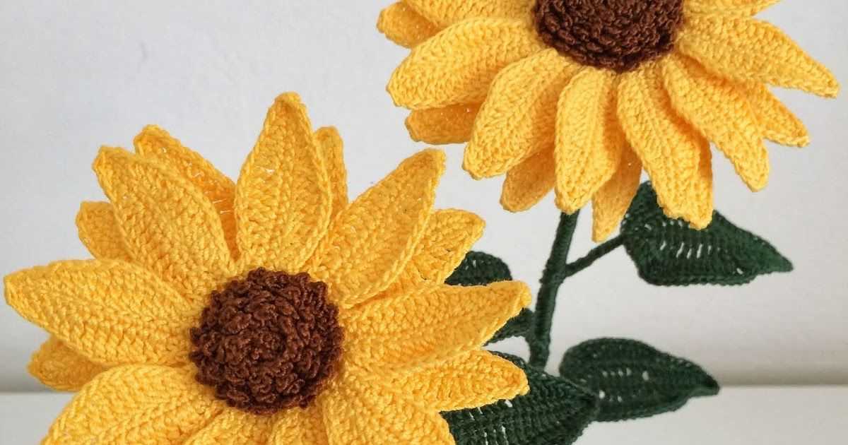 Knitting pattern sunflower
