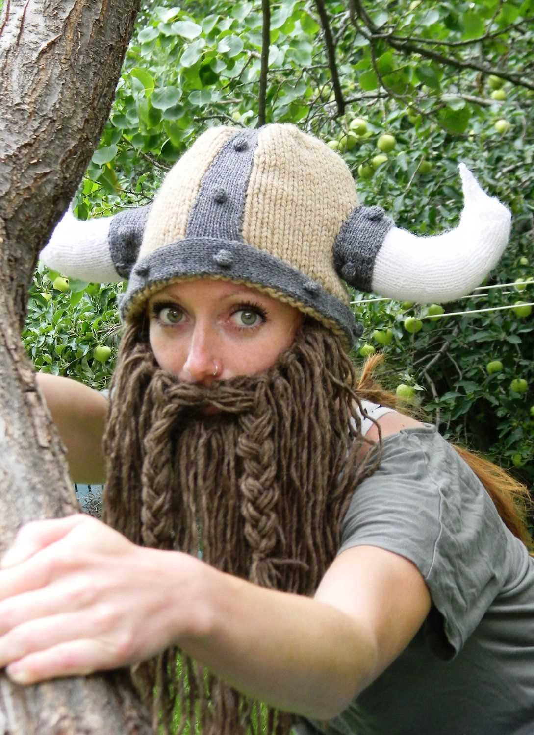 Knitting pattern viking helmet and beard