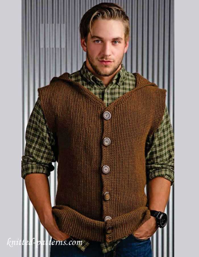 Knitting patterns for men's vests