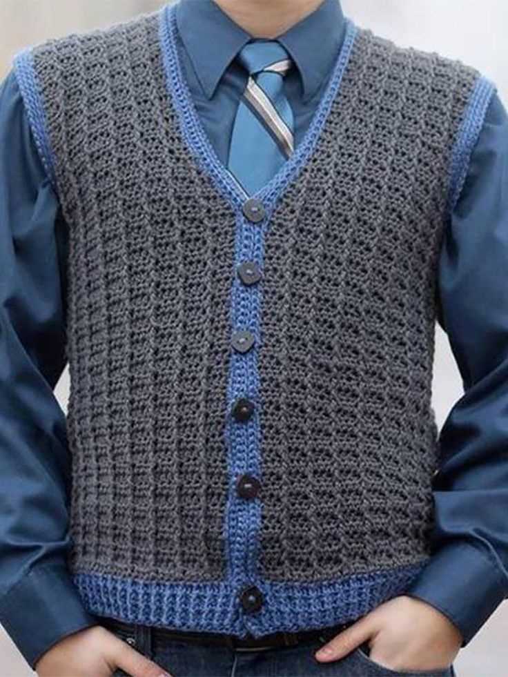 Knitting patterns for men's vests