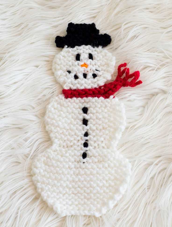 Knitting snowman pattern
