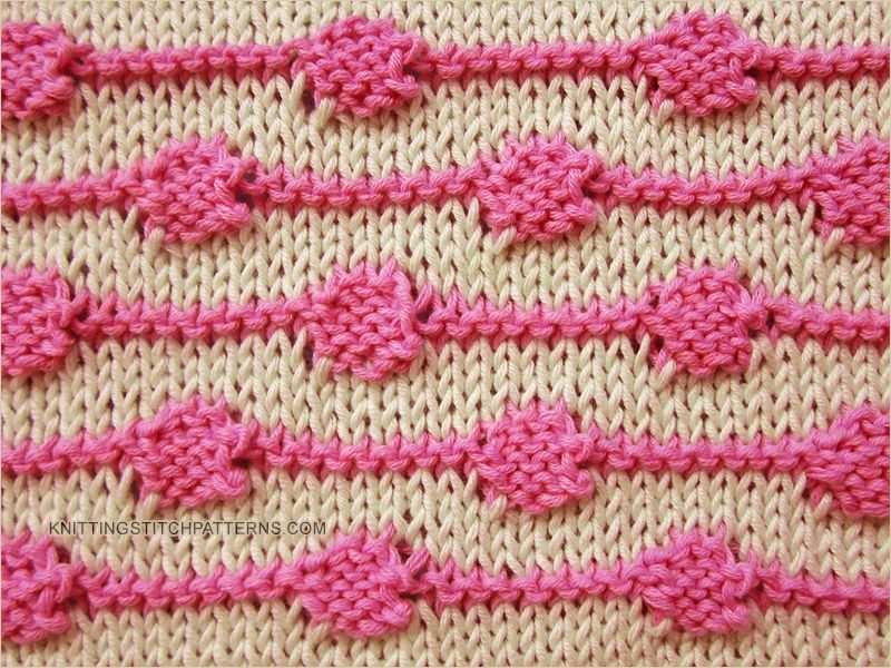 Knitting two color patterns