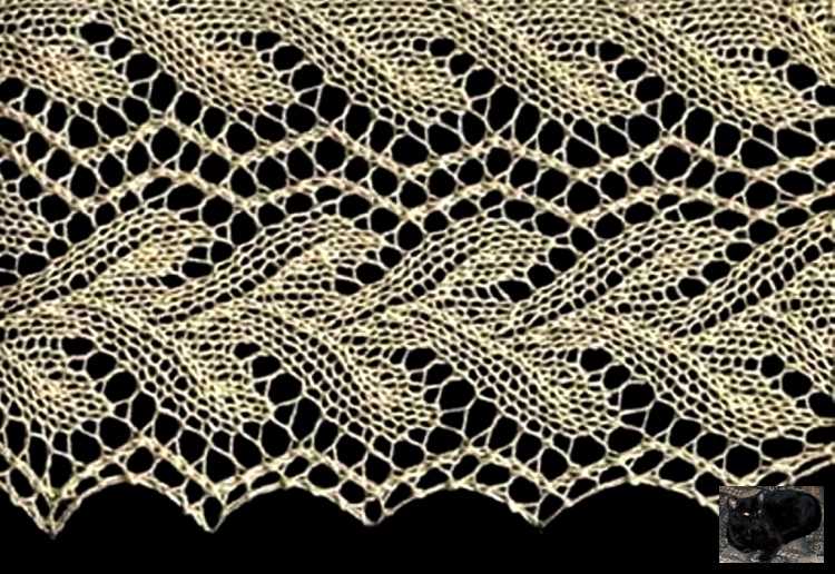 Lace edging knit pattern