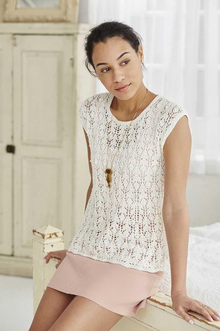 Lace summer top knitting pattern