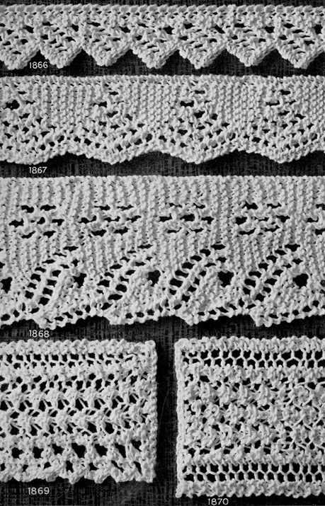 Lace edging knit pattern