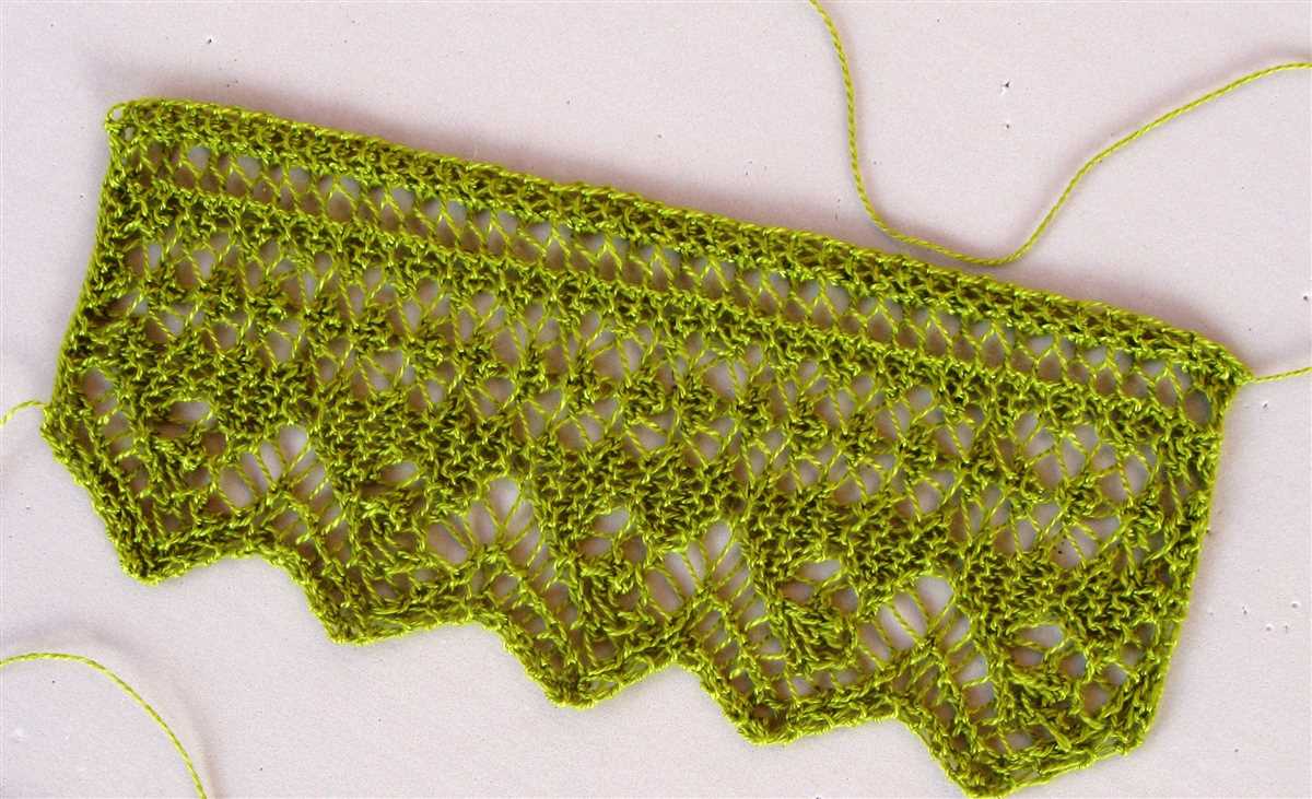 Lace edging knit pattern