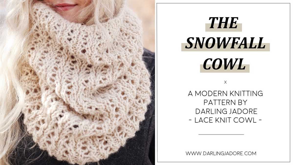 Lacy cowl knitting pattern