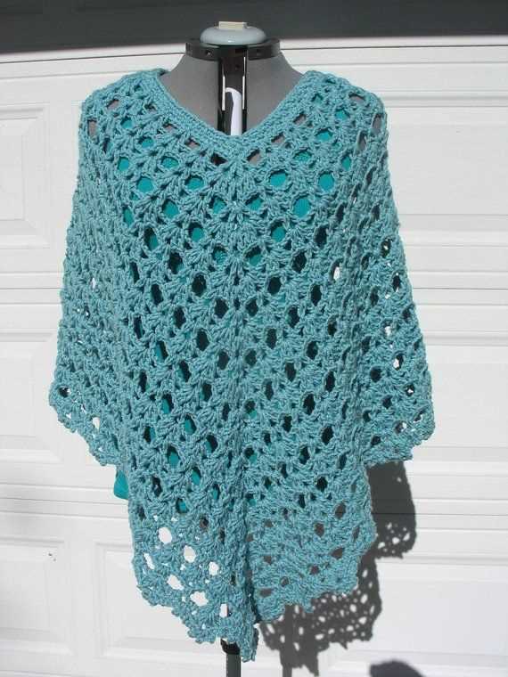 Lacy poncho knitting pattern free