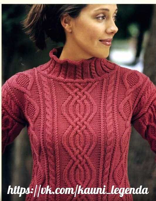 Ladies aran sweater knitting pattern