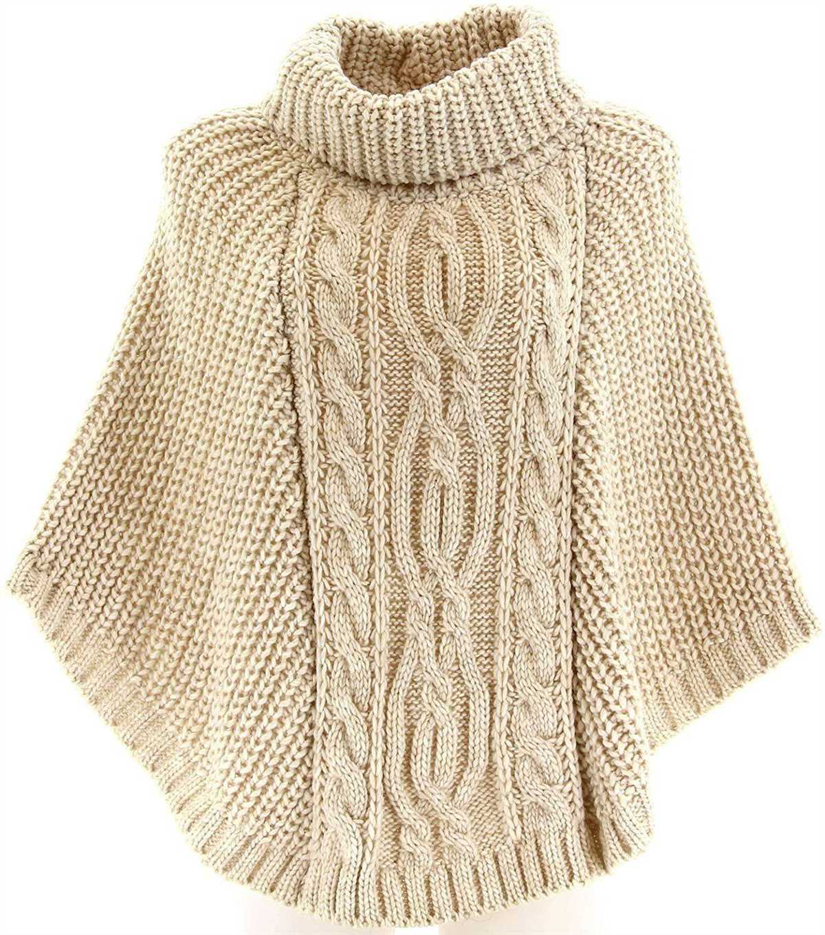 Ladies poncho knitting pattern