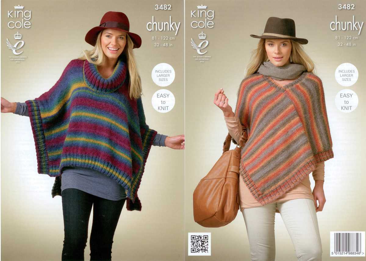 Ladies poncho knitting pattern