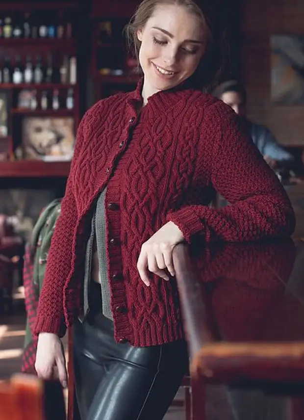 Ladies aran cardigan knitting patterns free