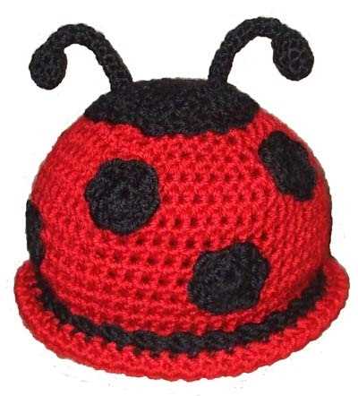 Ladybug hat knitting pattern