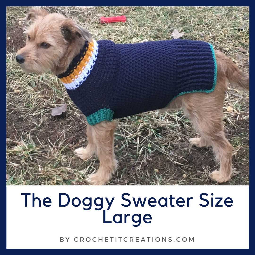 Large dog knitted sweater pattern