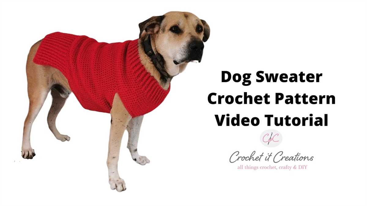 Large dog knitted sweater pattern