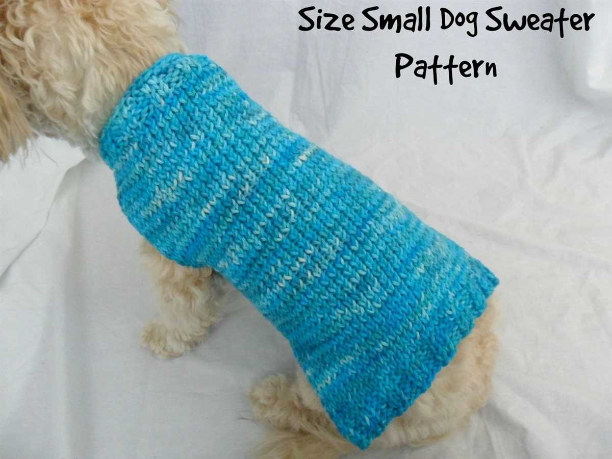 Large dog knitted sweater pattern