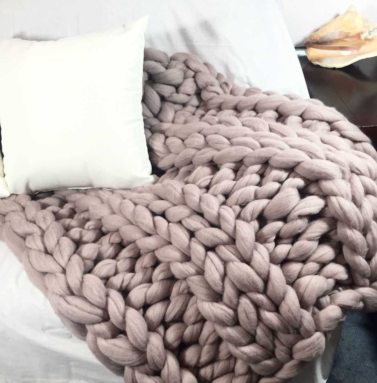 Large chunky knit blanket pattern