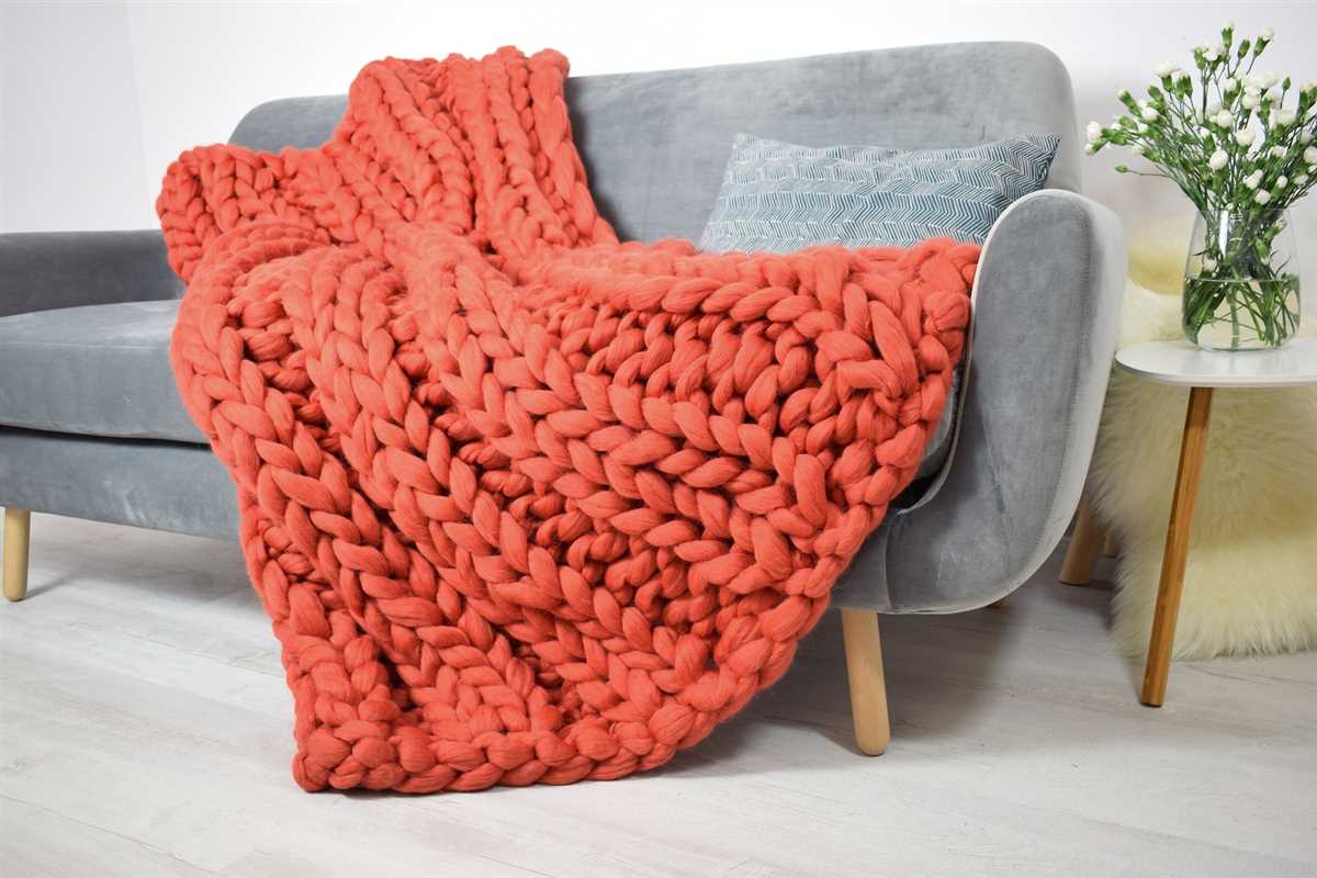 Large chunky knit blanket pattern