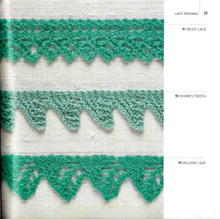 Leaf border knitting pattern