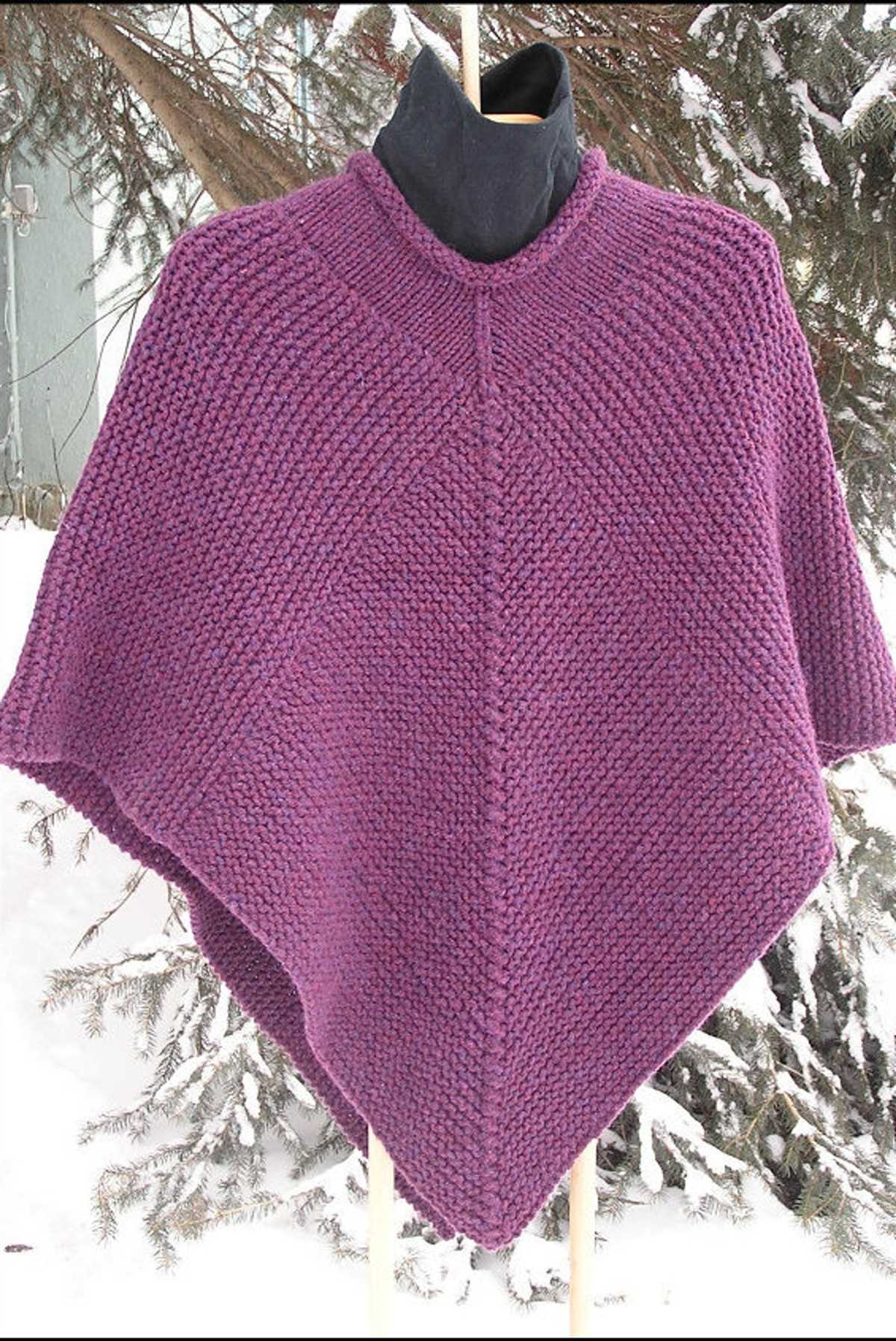 Lightweight poncho knitting pattern