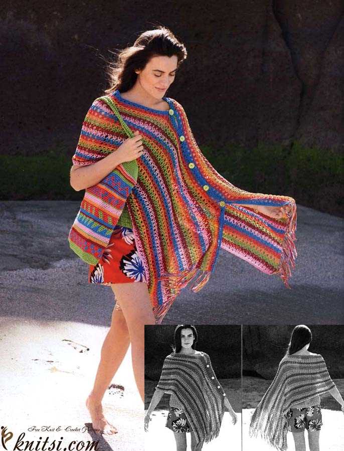 Lightweight poncho knitting pattern