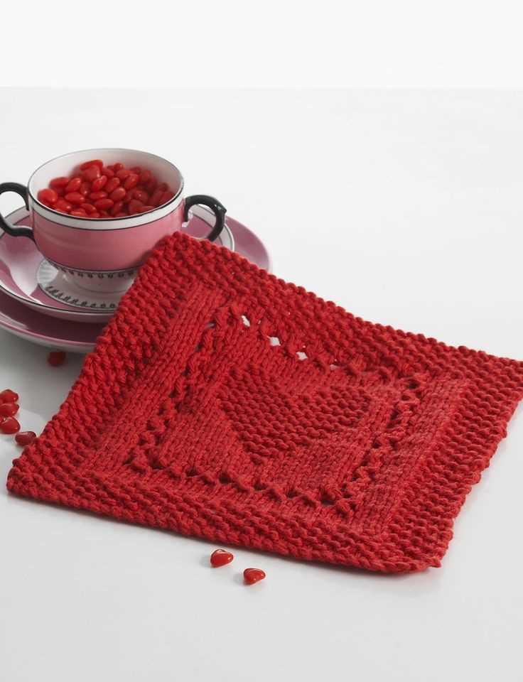 Lily sugar and cream dishcloth pattern knit