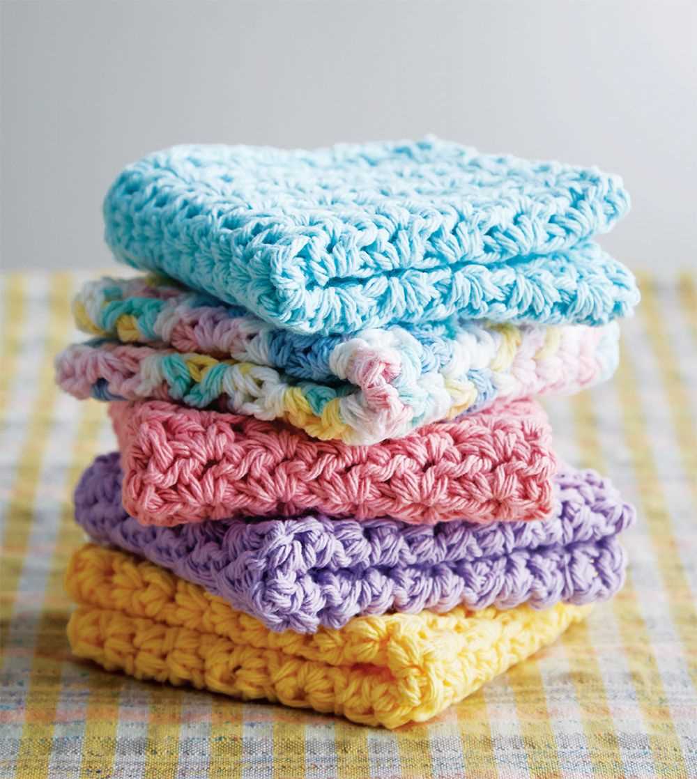 Lily sugar and cream dishcloth pattern knit