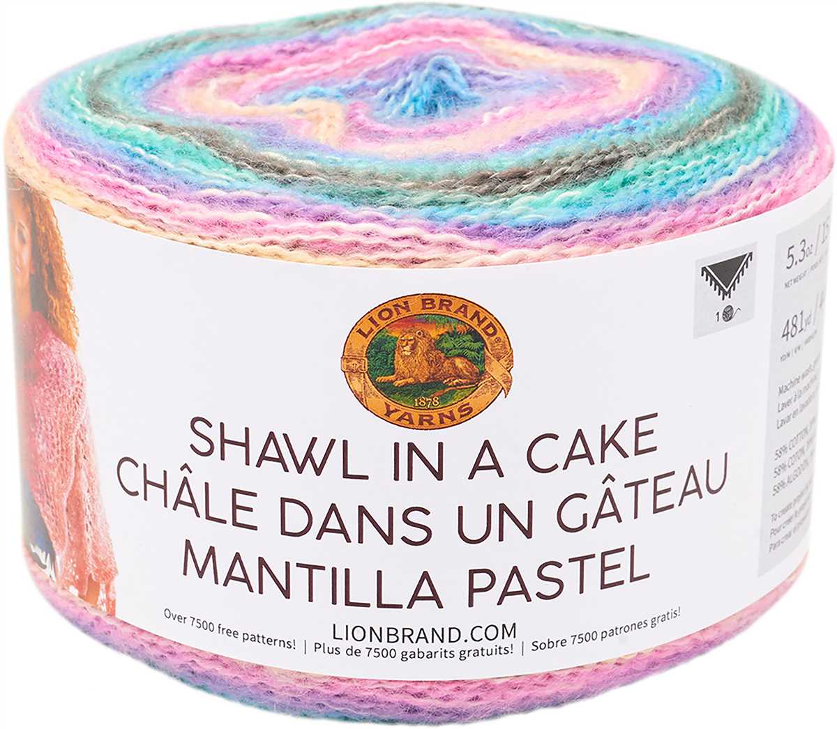 Lion brand shawl in a cake knitting patterns