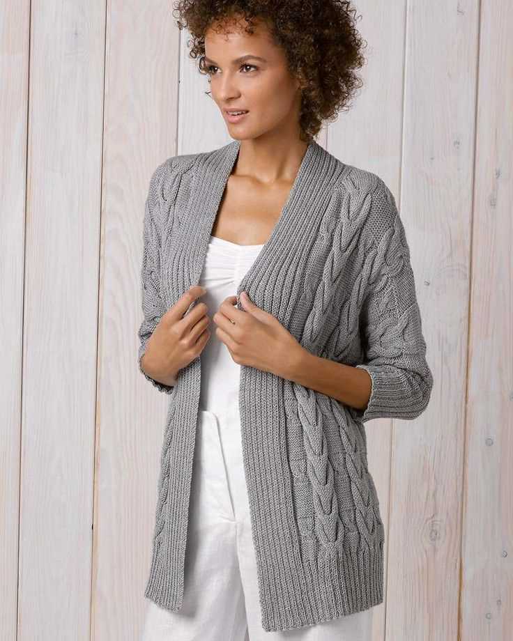 Long cardigan free knitting pattern