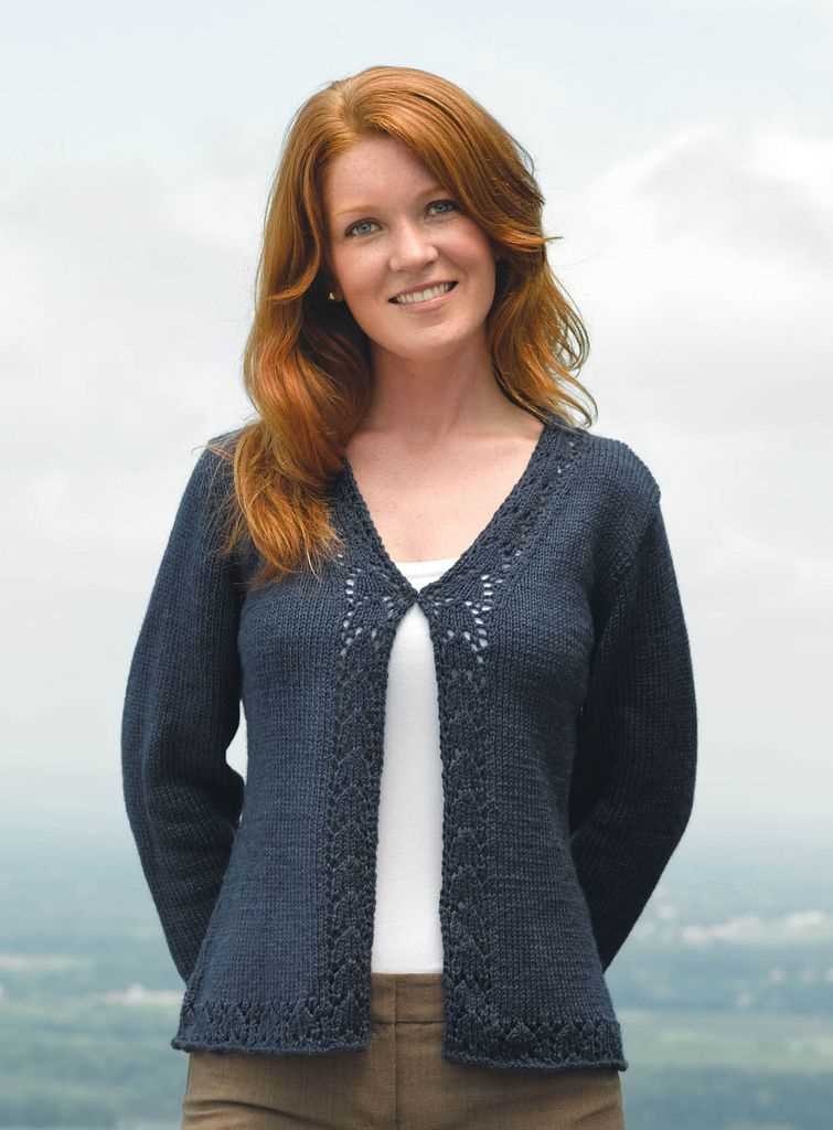 Long lace cardigan knitting pattern