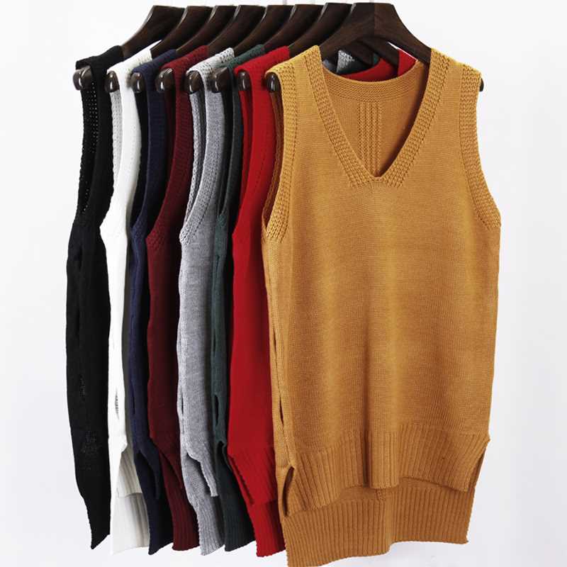 Long sleeveless vest knitting pattern
