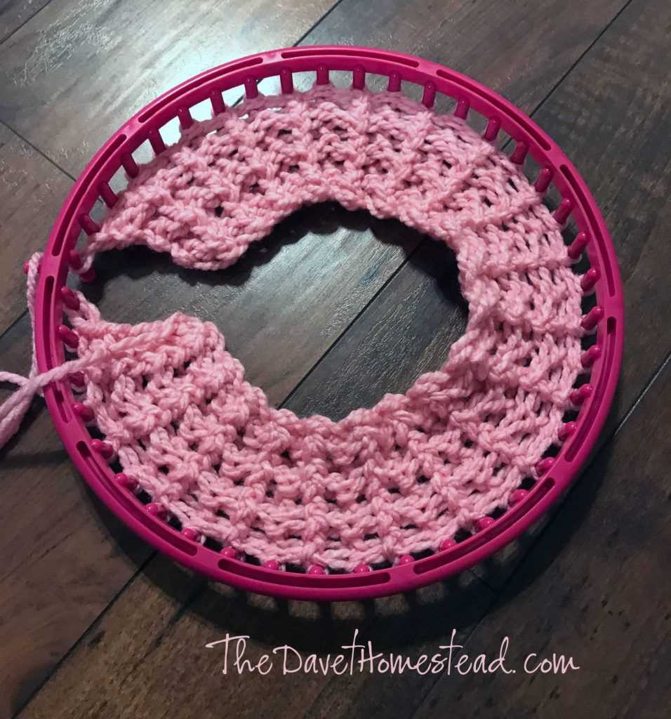 Loom knit cable hat pattern