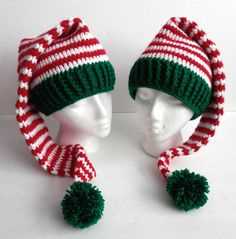 Loom knit elf hat pattern
