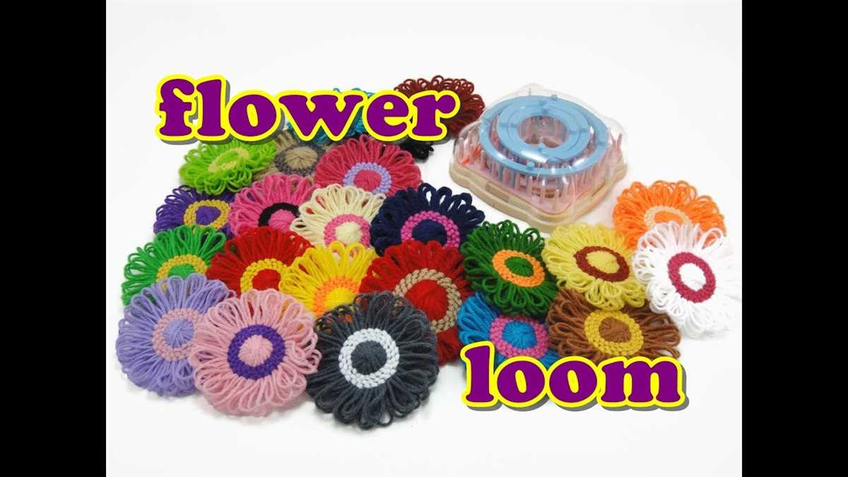 Loom knit flower pattern