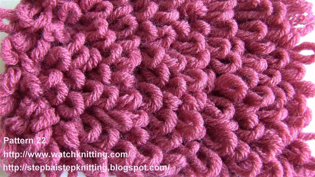 Loopy knitting pattern