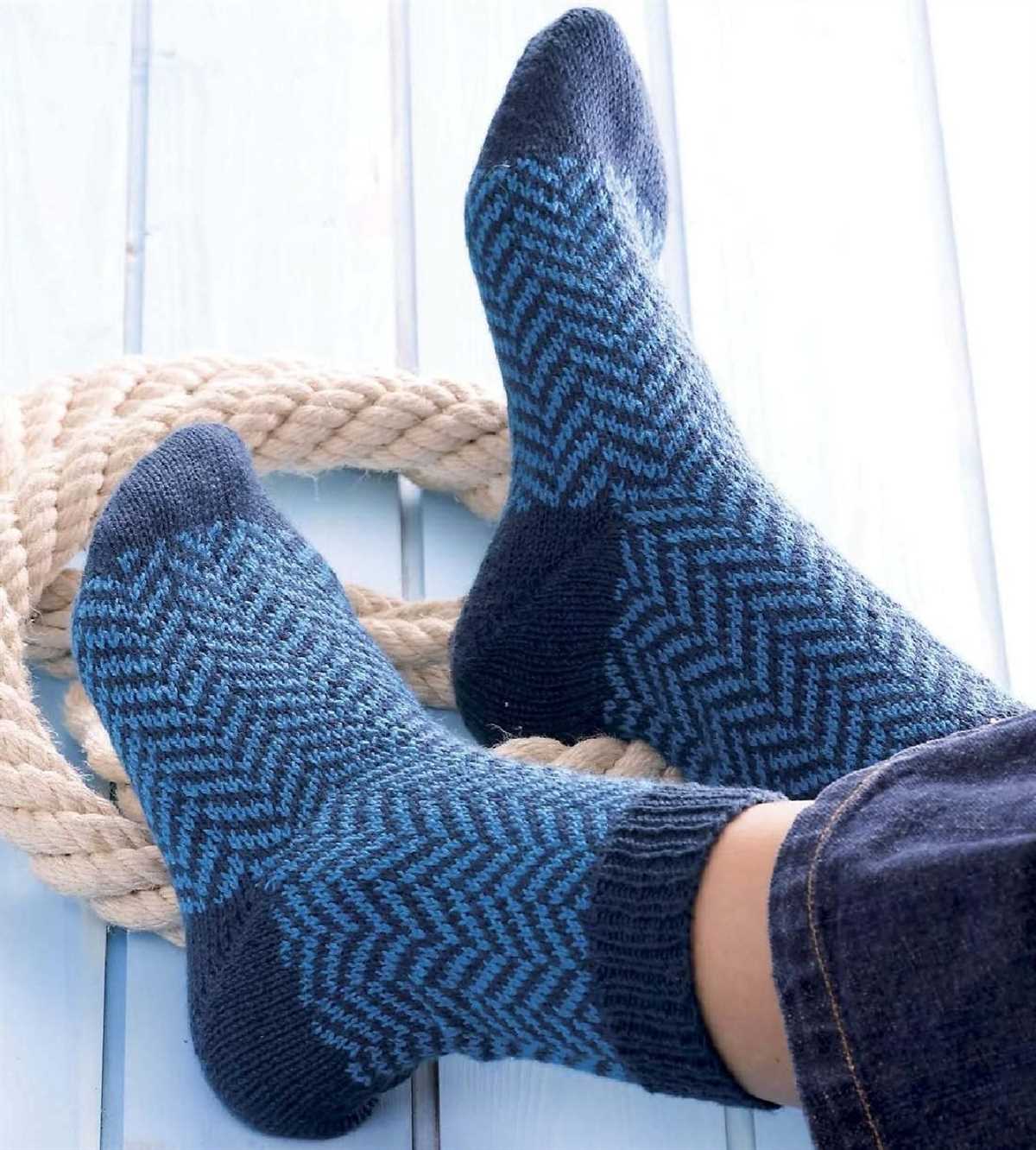 Male socks knitting pattern