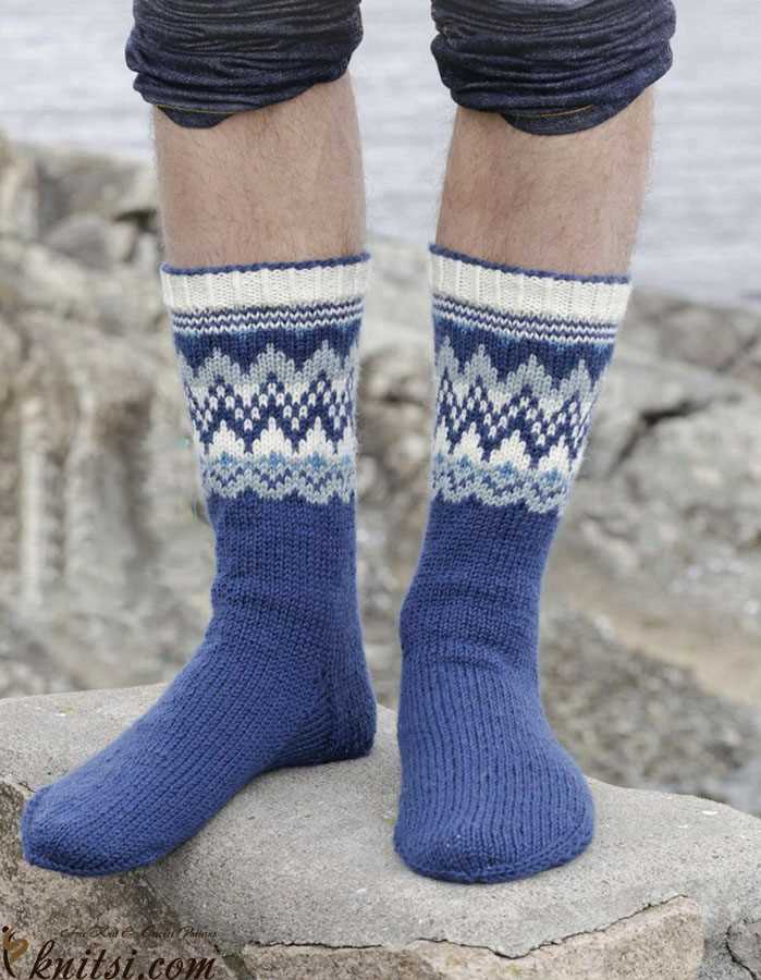Male socks knitting pattern